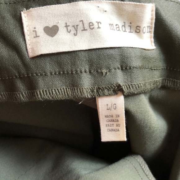 NEW! Edgy Green Coated Pants I Love‎ Tyler Madison - Picture 8 of 9